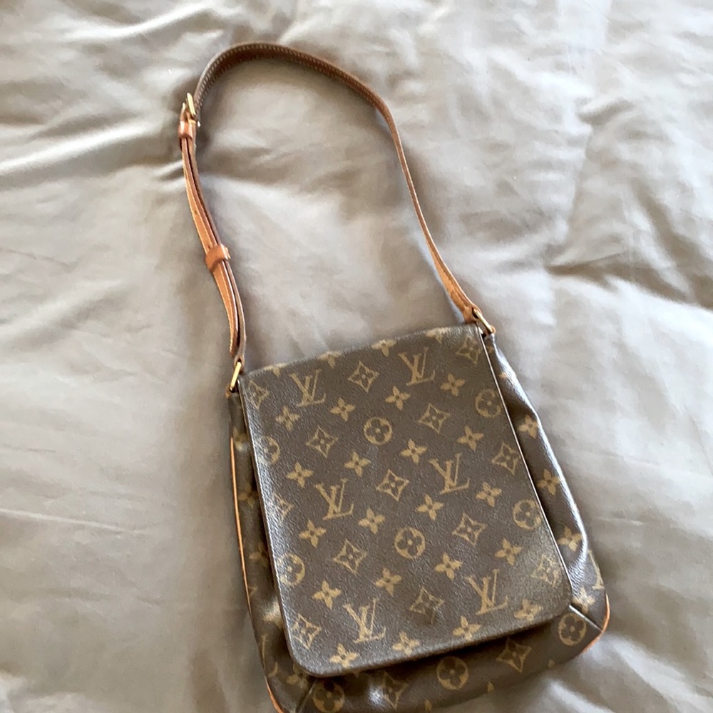 Vintage Louis Vuitton Monogram Brown Coated Canvas Cross body